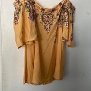 Democracy embroidered top